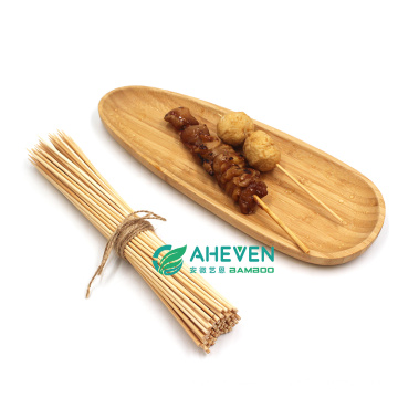Wholesale Eco-friendly Disposable Natural Round/Pointed Fruit BBQ Bamboo Round Skewers